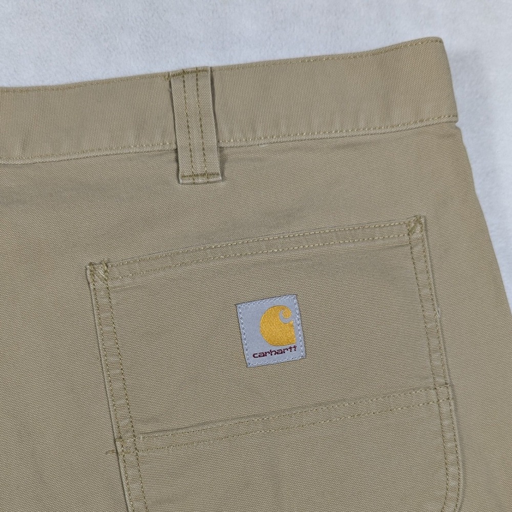 Carhartt Rugged Flex Relaxed Fit Canvas Work‎ Pants Tan Khaki 44 BN2291-M